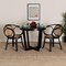Baxton Studio Palesa Modern Bohemian Two-Tone Black and  Natural Brown Rattan Dining Chair 232-13394-ZORO - alternate 10